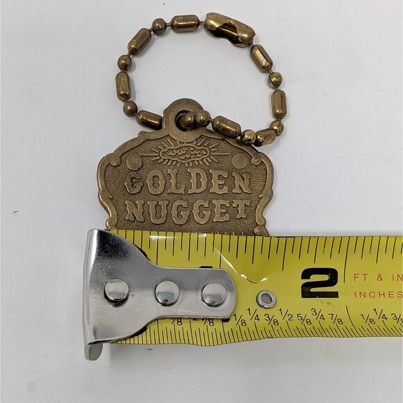 Vtg Golden Nugget Key Chain Gambling Hall Downtown Las Vegas Mt Vernon NY Metal - Picture 4 of 4